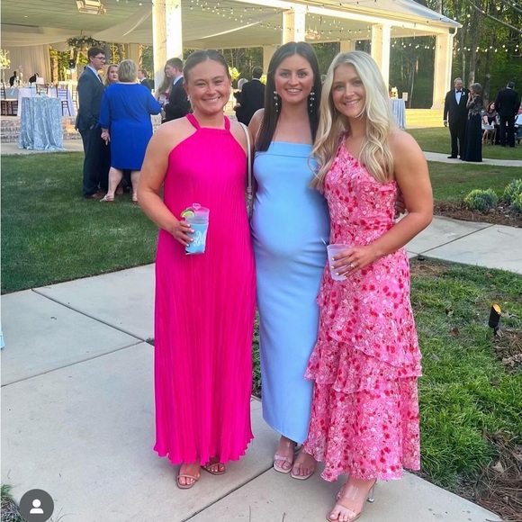 Petal & Pup Dresses & Skirts - Pink maxi halter dress from petal and pup, worn once looks new